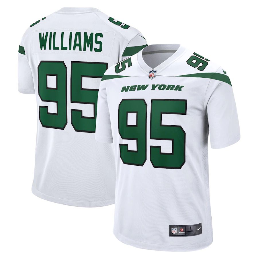 Men New York Jets #95 Quinnen Williams White Nike Game Player NFL Jersey